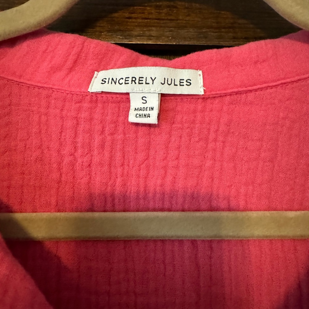 Pink button down matching set - Picture 2 of 6